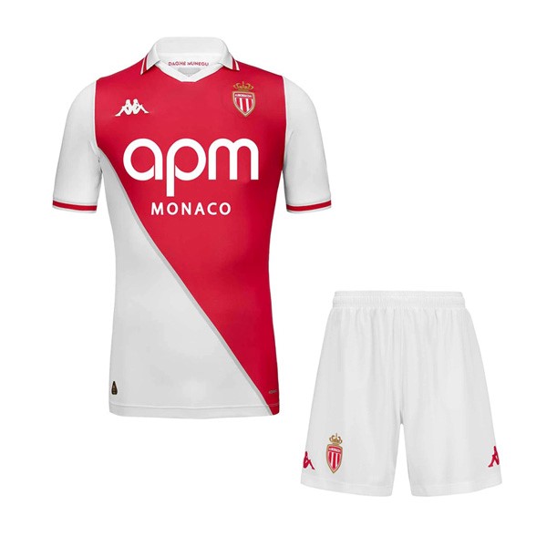 Camiseta AS Monaco Replica Primera Ropa Niño 2024/25